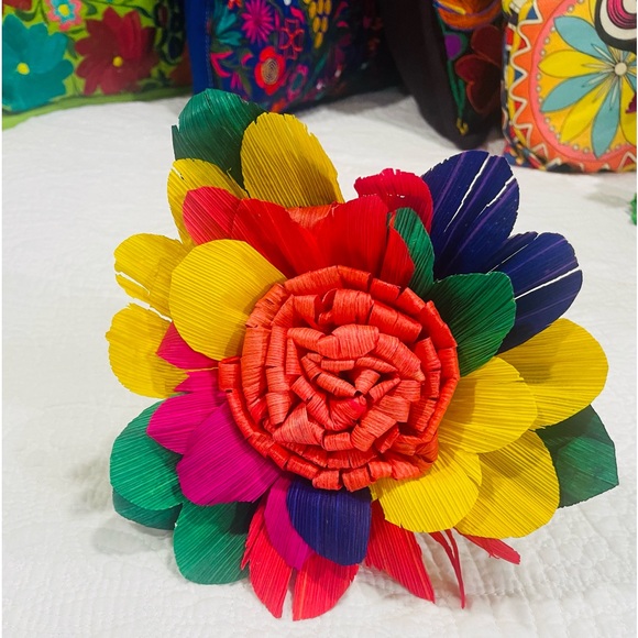 Other - Mexican Corn Husk Flowers. $10.00
